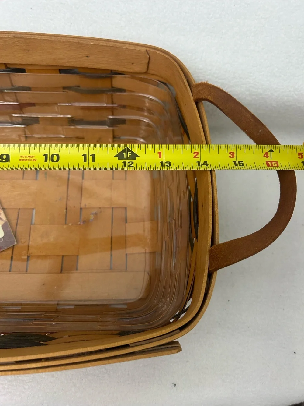Longaberger Pantry Basket 13854 with Leather Handles